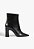 Bota Dressy Salto Bloco Bico Fino Zíper Schutz Preto - Imagem 1