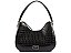 Bolsa Feminina Média Hobo Croco Dupla Alça Schutz Preto - Imagem 1