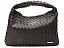Bolsa Feminina Média Hobo Couro Tressê Vicenza Coffee - Imagem 1
