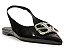 Sapatilha Slingback Bico Fino Logomania Schutz Preto - Imagem 1