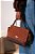 Bolsa Feminina Média Camurça Logomania Luiza Barcelos Marrom - Imagem 7