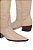 Bota Feminina Western Cano Médio Couro Luiza Barcelos Bege - Imagem 5