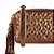 Bolsa Feminina Média Metal Leather Alça Corrente Luiza Barcelos Bronze - Imagem 5