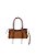 Bolsa Grande Baguete Multimaterial  Luiza Barcelos Marrom - Imagem 3
