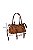 Bolsa Grande Baguete Multimaterial  Luiza Barcelos Marrom - Imagem 6