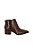 Bota Feminina Ankle Croco Zíper Luiza Barcelos Coffee - Imagem 1