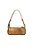 Bolsa Baguete Em Couro Alça Regulável Pequena Luiza Barcelos Ouro Velho - Imagem 3
