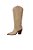 Bota Western Salto Couro Costura Luiza Barcelos Bege - Imagem 5