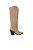 Bota Western Salto Couro Costura Luiza Barcelos Bege - Imagem 3