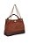 Bolsa Feminina Grande Camurça Corrente Logomania Luiza Barcelos Coffee - Imagem 5