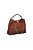 Bolsa Feminina Grande Camurça Corrente Logomania Luiza Barcelos Coffee - Imagem 2