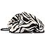 Bolsa Média Clutch Pelo Zebra Afri Schutz Preto - Imagem 1
