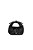 Bolsa Hobo Média Couro Com Nó Luiza  Barcelos Preto - Imagem 1