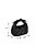 Bolsa Hobo Média Couro Com Nó Luiza  Barcelos Preto - Imagem 8