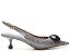 Scarpin Slingback Salto Médio Couro Detalhe Vicenza Azul - Imagem 1