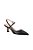 Scarpin Slingback Salto Taça Bico Fino  Luiza Barcelos Preto - Imagem 1