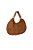 Bolsa Hobo Grande Em Camurça Com Aplicações Luiza Barcelos Camel - Imagem 2