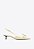 Scarpin Salto Baixo Slingback Pauline Bico Fino Vicenza Off White - Imagem 1