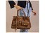 Bolsa Feminina Média Bolsos Externos Logomania Vicenza Marrom - Imagem 1