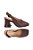 Sandália Feminina Slingback Peep Toe Luiza Barcelos Coffee - Imagem 4