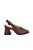 Sandália Feminina Slingback Peep Toe Luiza Barcelos Coffee - Imagem 1