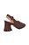 Sandália Feminina Slingback Peep Toe Luiza Barcelos Coffee - Imagem 3