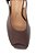 Sandália Feminina Slingback Peep Toe Luiza Barcelos Coffee - Imagem 6