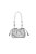 Bolsa Couro Media Metalcolor Tresse Enfeiteis Luiza Barcelo Prata - Imagem 1