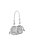 Bolsa Couro Media Metalcolor Tresse Enfeiteis Luiza Barcelo Prata - Imagem 2