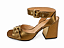 Mule Salto Alto Couro Luiza Barcelos Bronze - Imagem 2