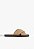 Sandália Rasteira X Schutz Bege Logo Marrom Schutz - Imagem 1