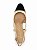 Sapato Slingback Verniz Dourado Bico Preto Salto Médio Bloco Luiza Barcelos - Imagem 3