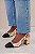 Sapato Slingback Verniz Dourado Bico Preto Salto Médio Bloco Luiza Barcelos - Imagem 7