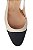 Sapato Slingback Verniz Dourado Bico Preto Salto Médio Bloco Luiza Barcelos - Imagem 5
