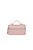 Bolsa Pequena Alça Chaveiro Avestruz Luiza Barcelos Rosa - Imagem 1