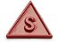 Pingente Metal Letra S Schutz Vermelho - Imagem 1