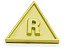 Pingente Metal Letra R Schutz Amarelo - Imagem 1
