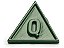 Pingente Metal Letra Q Schutz Verde - Imagem 1
