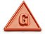 Pingente Metal Letra G Schutz Laranja - Imagem 1