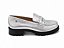 Mocassim Feminino Bico Redondo Detalhe Capodarte Prata - Imagem 1