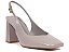 Scarpin Slingback Leia Block Couro Cinza Schutz - Imagem 1