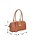 Bolsa Em Couro Com Alças Luiza Barcelos Caramelo - Imagem 7