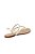 Sandália Rasteira Em Couro Off White Com Tachas Douradas Luiza Barcelos - Imagem 3