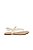 Sandália Rasteira Em Couro Off White Com Tachas Douradas Luiza Barcelos - Imagem 2