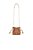 Bolsa Mini Em Couro Com Alça Corrente e Fechamento Luiza Barcelos Camel - Imagem 1