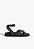 Papete Flatform Fivela Tachas Couro Preta Schutz - Imagem 1