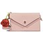 Bolsa Pequena Em Couro Com Chaveiro Rosa Schutz - Imagem 1