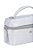 Bolsa Vanity Pequena Em Couro Metalizado Avestruz Prata Luiza Barcelos - Imagem 5