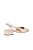 Scarpin Slingback Salto Baixo Em Couro Off White E Nata Luiza Barcelos - Imagem 3