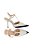 Scarpin Salto Alto Em Couro Off White Com Ponteira Preto Luiza Barcelos - Imagem 7